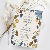 素朴白紅葉結婚ズ 招待状