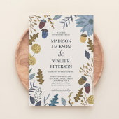 素朴白紅葉結婚ズ 招待状