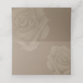 素朴白結婚バラのテーブル番号座席表 プレイスカード (内部開封)