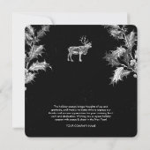 素朴白黒ホリデービジネスロゴクリスマス (裏面)