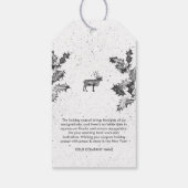 素朴白黒ホリデービジネスロゴクリスマス ギフトタグ (裏面)