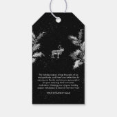 素朴白黒ホリデービジネスロゴクリスマス ギフトタグ (裏面)