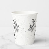 素朴白黒ホリデービジネスロゴクリスマス 紙コップ (右)