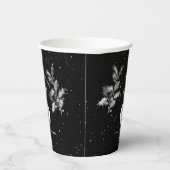 素朴白黒ホリデービジネスロゴクリスマス 紙コップ (右)