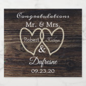 素朴真珠結婚/記念日 ビールラベル (シングルラベル)