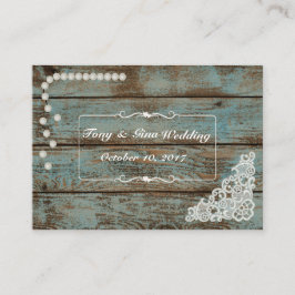 素朴真珠&レース結婚式RSVPカード エンクロージャーカード