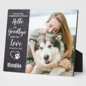 素朴石板ペットロス犬フォトメモリアル記念 フォトプラーク (側面)