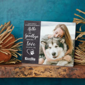 素朴石板ペットロス犬フォトメモリアル記念 フォトプラーク (側面)