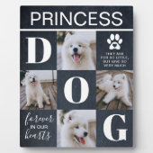 素朴石板犬メモリアル4写真 フォトプラーク (正面)