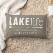 素朴砂の湖のライフパーソナライズされた ランバークッション (ブランケット)