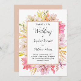 素朴砂漠多肉結婚式招待状 招待状