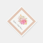 素朴砂漠多肉類ブライダルシャワー スタンダードカクテルナプキン (角)