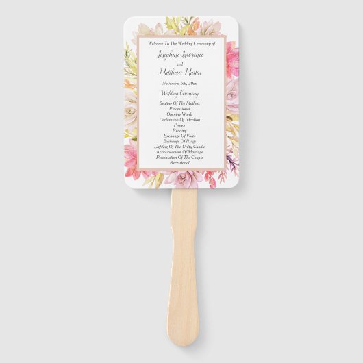 素朴砂漠結婚の授賞式 ハンドファン (正面)