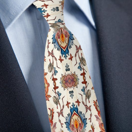 素朴秋と青 ネクタイ