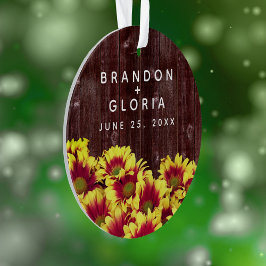 素朴秋のひまわり結婚は オーナメント