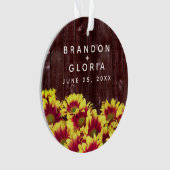 素朴秋のひまわり結婚は オーナメント (正面)