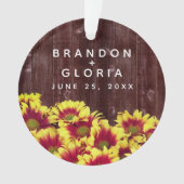 素朴秋のひまわり結婚は オーナメント (正面)