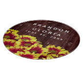 素朴秋のひまわり結婚は カッティングボード (角)