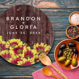 素朴秋のひまわり結婚は カッティングボード