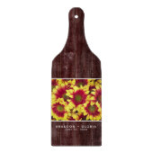 素朴秋のひまわり結婚は カッティングボード (正面)