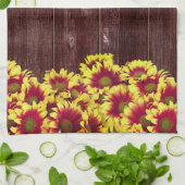 素朴秋のひまわり結婚は キッチンタオル (折り畳み)