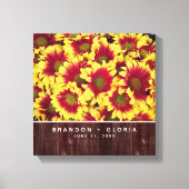素朴秋のひまわり結婚は キャンバスプリント (正面)