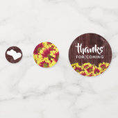 素朴秋のひまわり結婚は コンフェッティ (裏面)