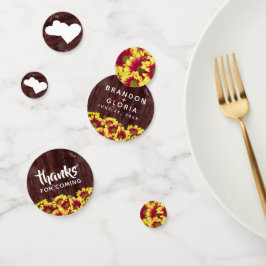 素朴秋のひまわり結婚は コンフェッティ