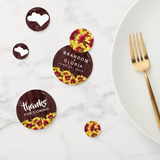 素朴秋のひまわり結婚は コンフェッティ (グループ)