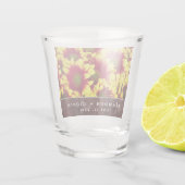 素朴秋のひまわり結婚は ショットグラス (裏面)