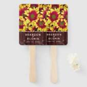 素朴秋のひまわり結婚は ハンドファン (正面&裏面)