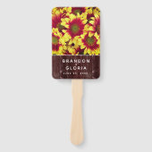 素朴秋のひまわり結婚は ハンドファン (正面)