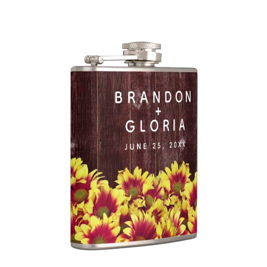 素朴秋のひまわり結婚は フラスク (右)