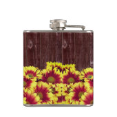 素朴秋のひまわり結婚は フラスク (裏面)