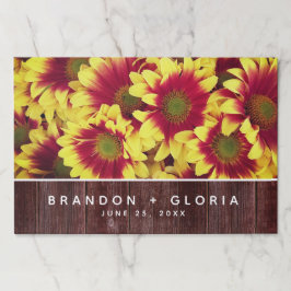 素朴秋のひまわり結婚は ペーパーパッド