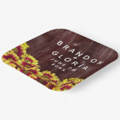 素朴秋のひまわり結婚は ペーパープレート (傾斜あり)