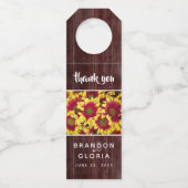 素朴秋のひまわり結婚は ボトルネックタグ (裏面)