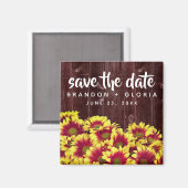 素朴秋のひまわり結婚は マグネット (正面/裏面)