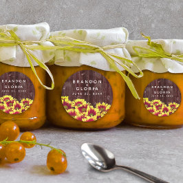 素朴秋のひまわり結婚は ラウンドシール