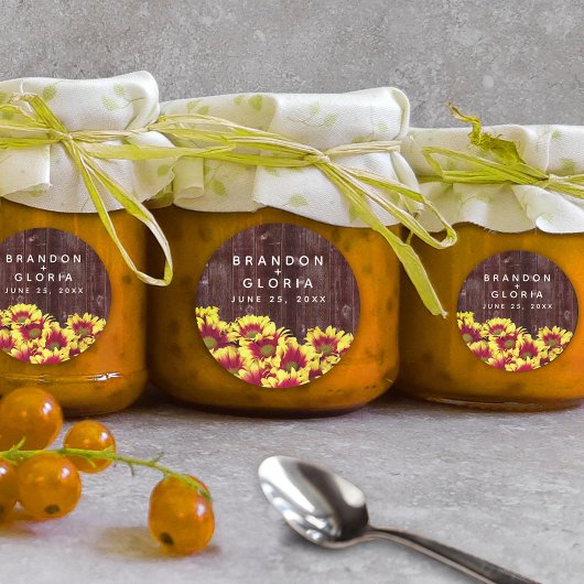 素朴秋のひまわり結婚は ラウンドシール