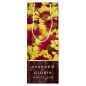 素朴秋のひまわり結婚は ワインギフトバッグ (裏面)