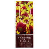 素朴秋のひまわり結婚は ワインギフトバッグ (正面)