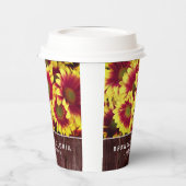 素朴秋のひまわり結婚は 紙コップ (左)