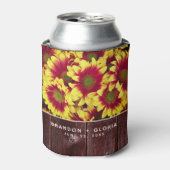 素朴秋のひまわり結婚は 缶クーラー (缶正面)