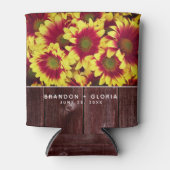 素朴秋のひまわり結婚は 缶クーラー (正面)