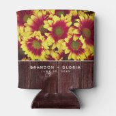 素朴秋のひまわり結婚は 缶クーラー (裏面)