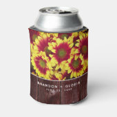 素朴秋のひまわり結婚は 缶クーラー (缶裏面)