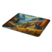 素朴秋の山荘&川 カッティングボード (角)