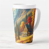 素朴秋の山荘&川 カフェラテマグ (右アングル)