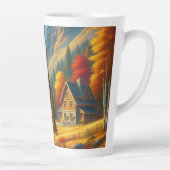 素朴秋の山荘&川 カフェラテマグ (右)